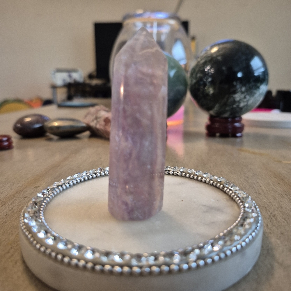 Natural Fluorite Crystal Point Obelisk Tower #P - Picture 3 of 8
